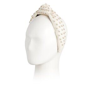 LELE SADOUGHI Ivory Crystal Embellished Knotted Headband
